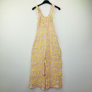 Faithfull The Brand Womens XS Jumpsuit Multicolor Floral Dolores Smocked NWT BH1